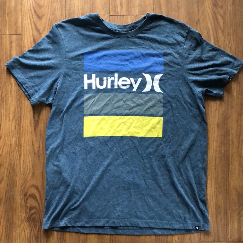 Hurley Men's Blue Surf and Skate Tee